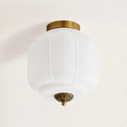 Scalloped Glass Flush Ceiling Light
