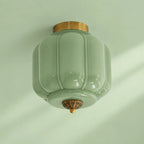 Scalloped Glass Flush Ceiling Light