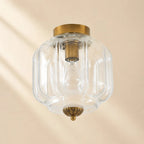 Scalloped Glass Flush Ceiling Light
