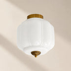 Scalloped Glass Flush Ceiling Light