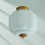 Scalloped Glass Flush Ceiling Light