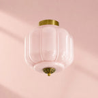 Scalloped Glass Flush Ceiling Light