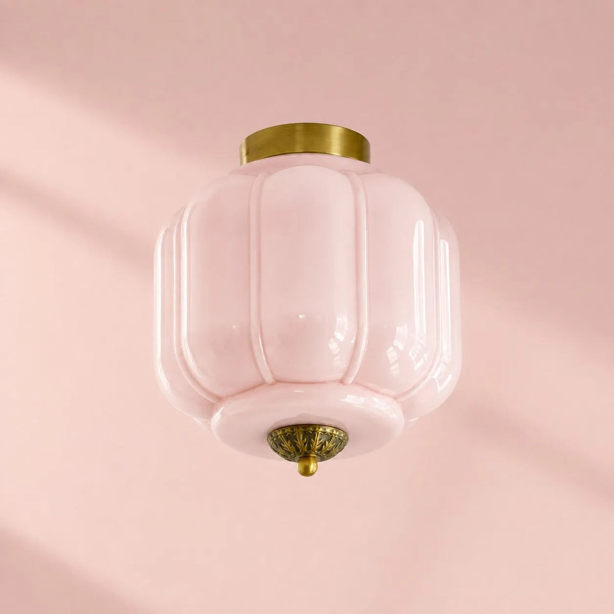 Scalloped Glass Flush Ceiling Light