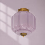 Scalloped Glass Flush Ceiling Light