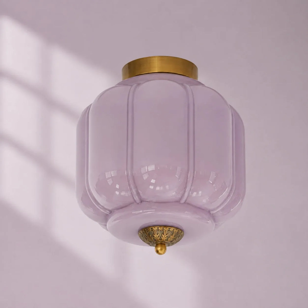 Scalloped Glass Flush Ceiling Light