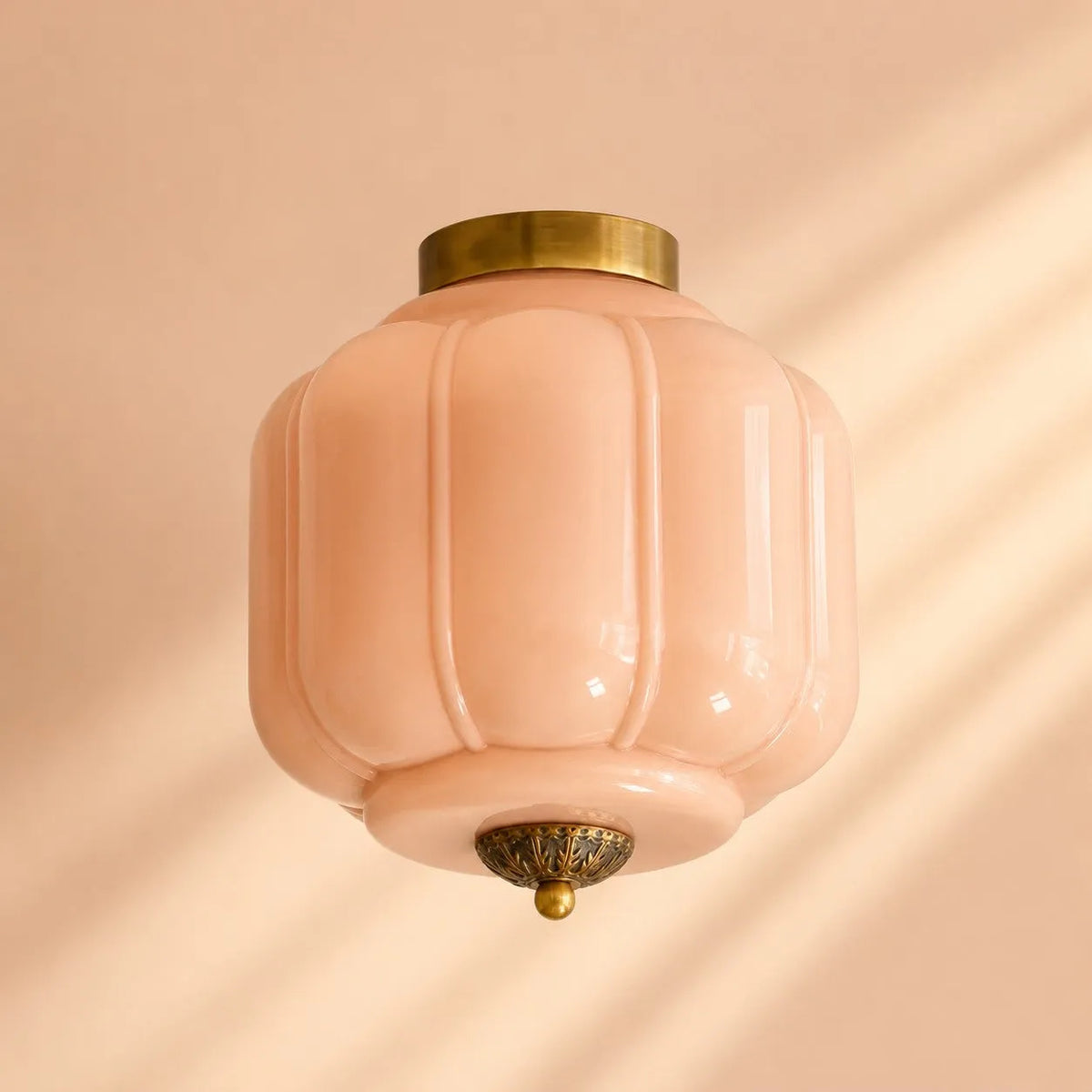 Scalloped Glass Flush Ceiling Light