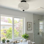 Scalloped Glass Flush Ceiling Light