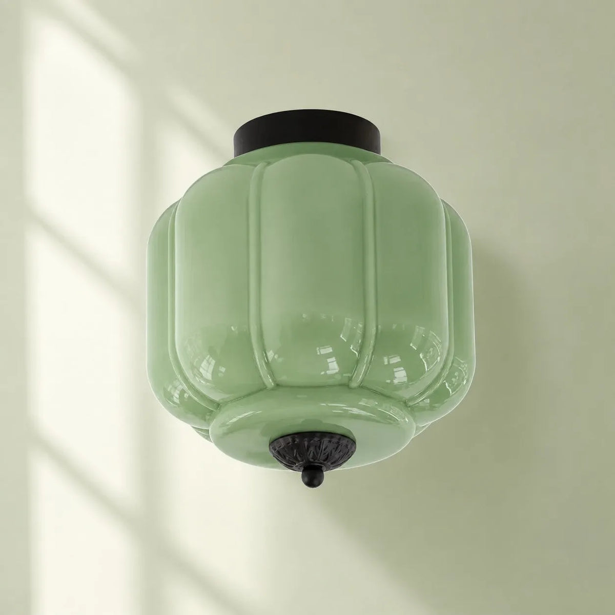 Scalloped Glass Flush Ceiling Light
