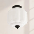 Scalloped Glass Flush Ceiling Light