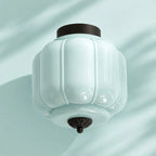 Scalloped Glass Flush Ceiling Light