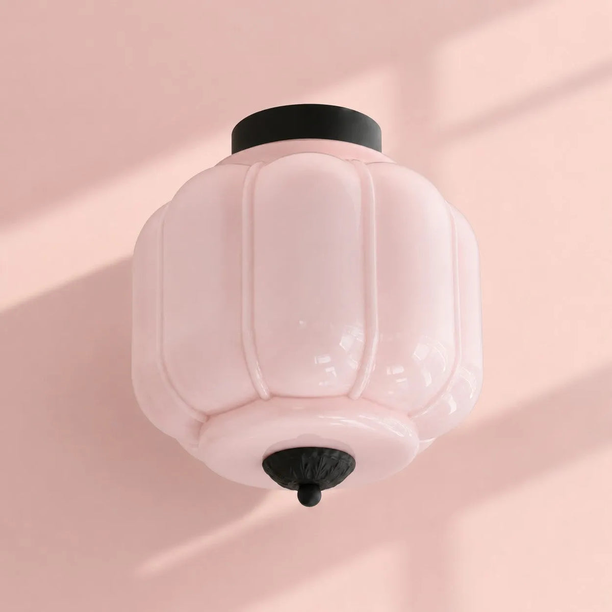 Scalloped Glass Flush Ceiling Light