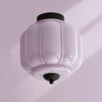 Scalloped Glass Flush Ceiling Light