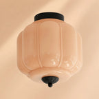 Scalloped Glass Flush Ceiling Light