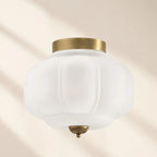 Scalloped Glass Flush Ceiling Light