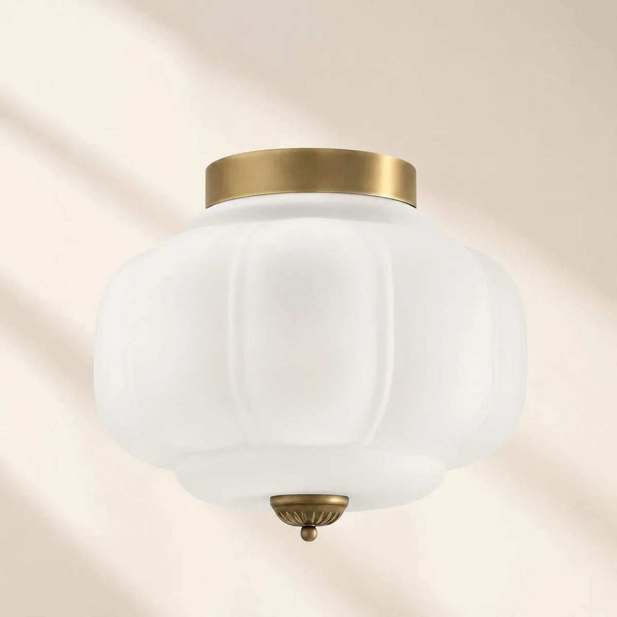 Scalloped Glass Flush Ceiling Light