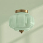 Scalloped Glass Flush Ceiling Light