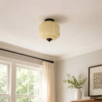 Scalloped Glass Flush Ceiling Light