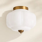Scalloped Glass Flush Ceiling Light