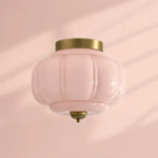 Scalloped Glass Flush Ceiling Light