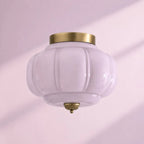 Scalloped Glass Flush Ceiling Light