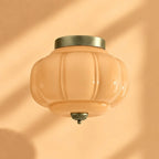 Scalloped Glass Flush Ceiling Light