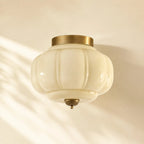 Scalloped Glass Flush Ceiling Light