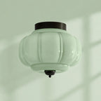 Scalloped Glass Flush Ceiling Light