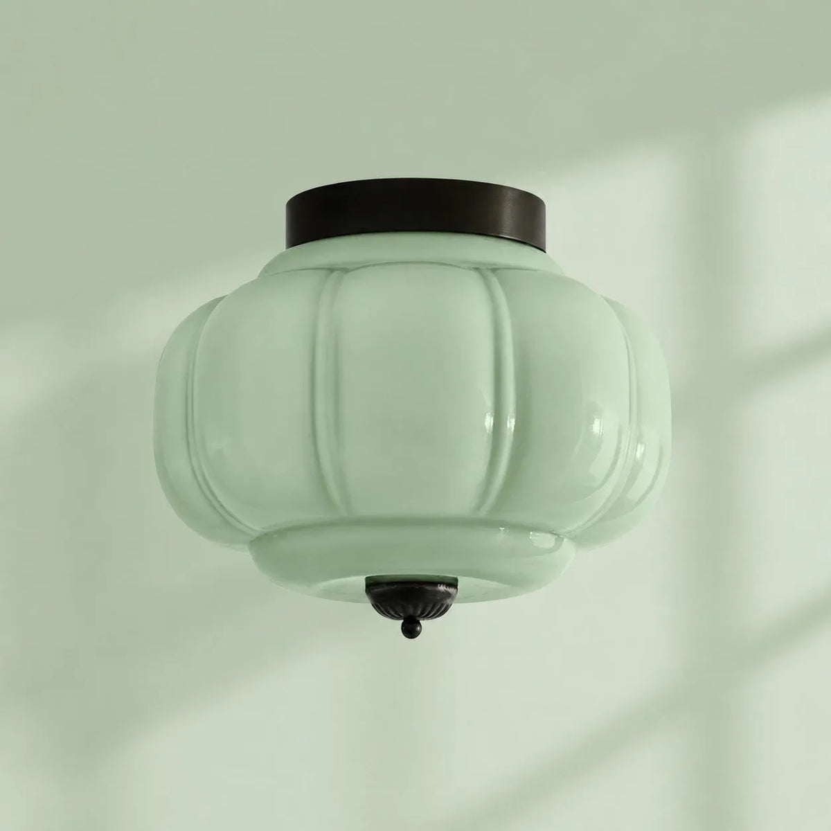Scalloped Glass Flush Ceiling Light