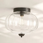 Scalloped Glass Flush Ceiling Light