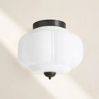 Scalloped Glass Flush Ceiling Light