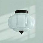 Scalloped Glass Flush Ceiling Light