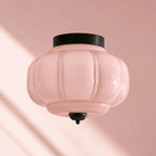 Scalloped Glass Flush Ceiling Light