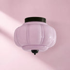 Scalloped Glass Flush Ceiling Light