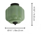 Scalloped Glass Flush Ceiling Light