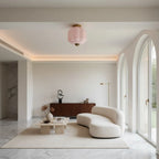 Scalloped Glass Flush Ceiling Light