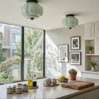 Scalloped Glass Flush Ceiling Light