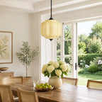 Scalloped Glass Pendant Light