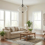 Scalloped Glass Pendant Light
