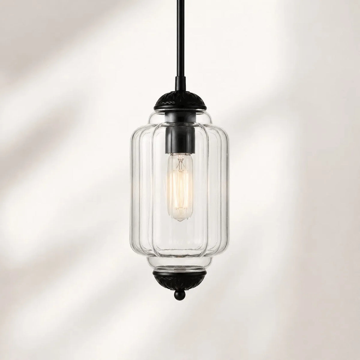 Scalloped Glass Pendant Light