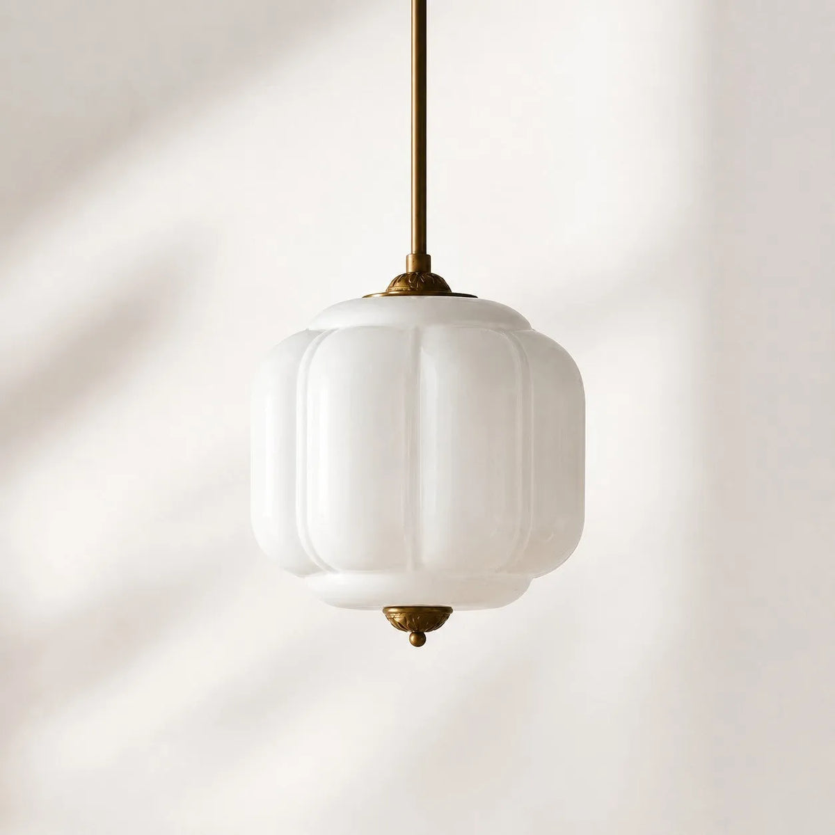 Scalloped Glass Pendant Light