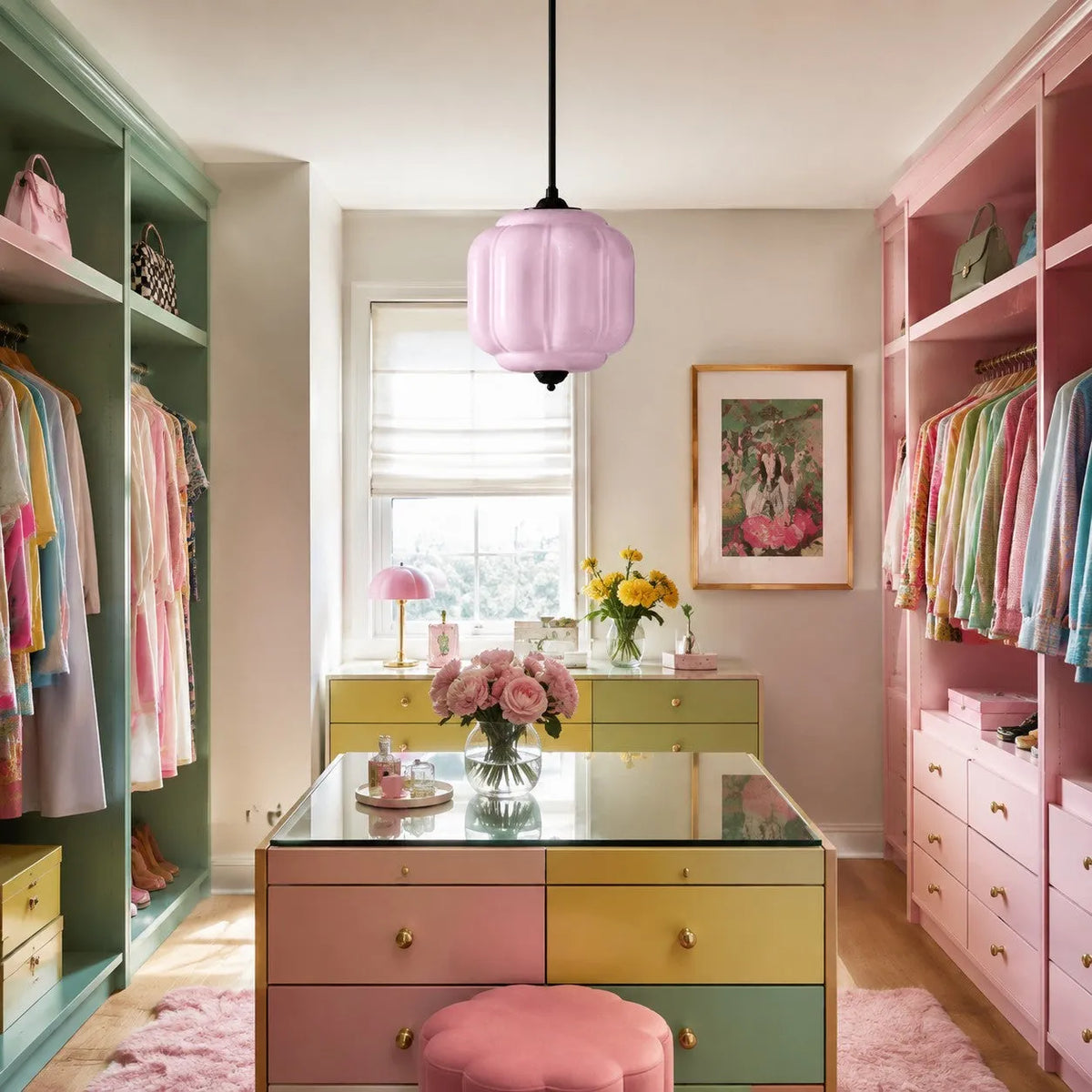 Scalloped Glass Pendant Light