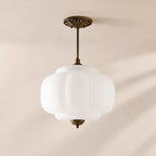 Scalloped Glass Pendant Light