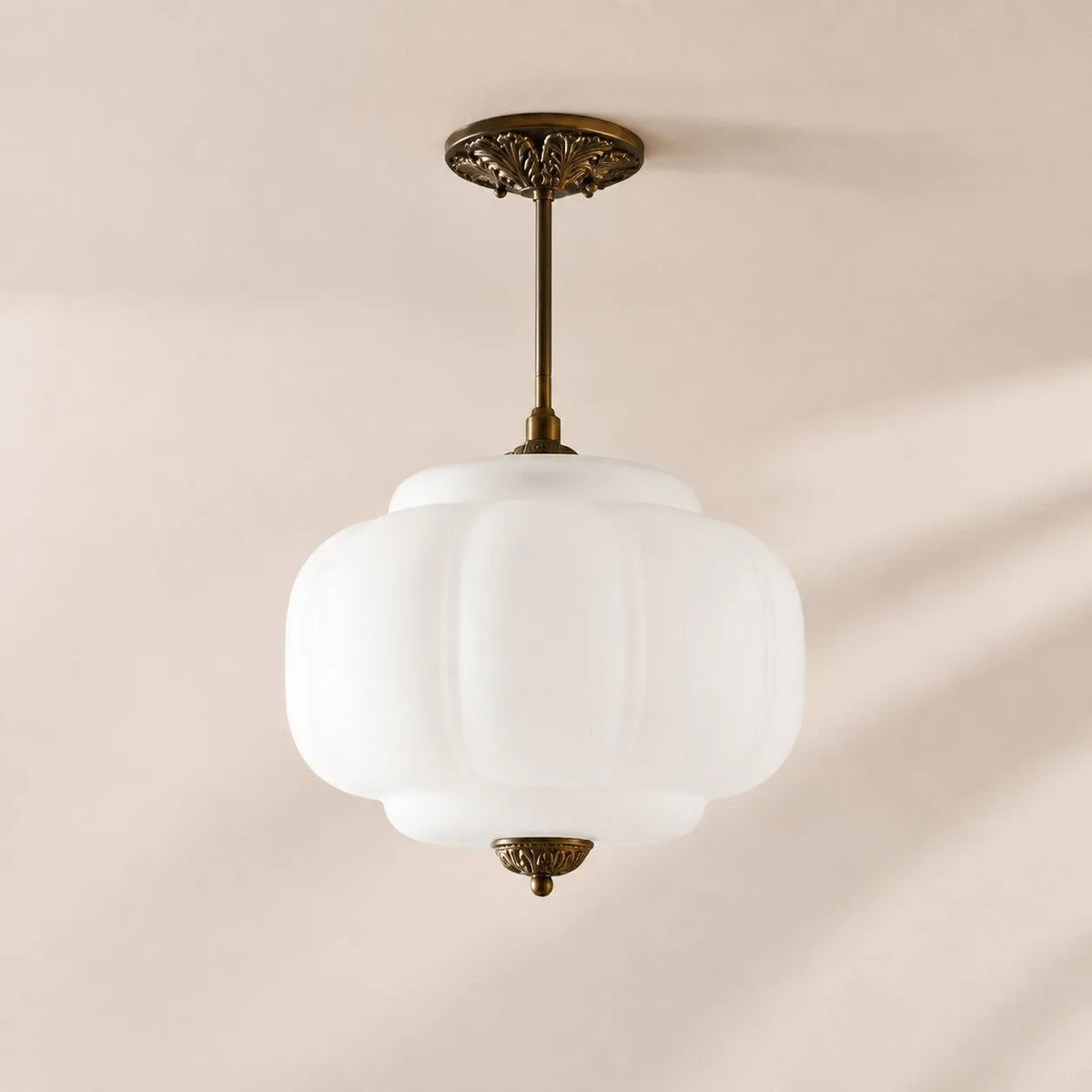 Scalloped Glass Pendant Light
