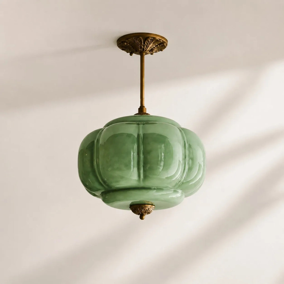 Scalloped Glass Pendant Light