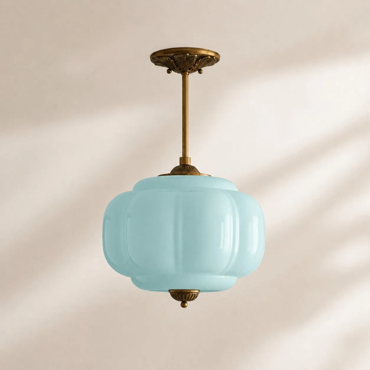 Scalloped Glass Pendant Light