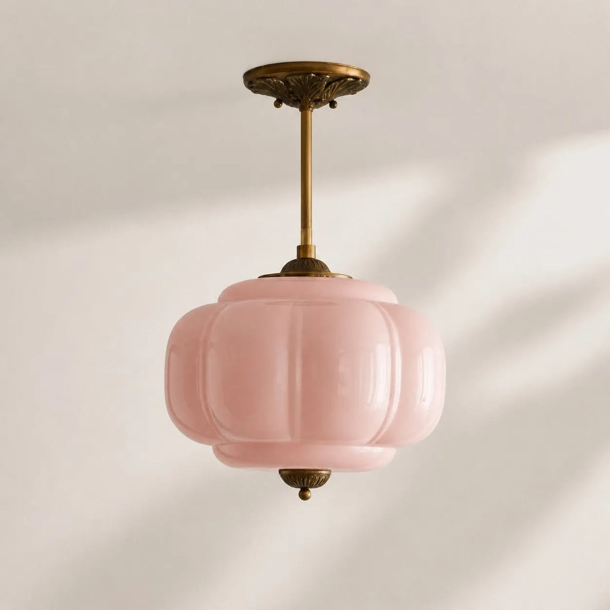 Scalloped Glass Pendant Light