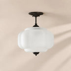 Scalloped Glass Pendant Light