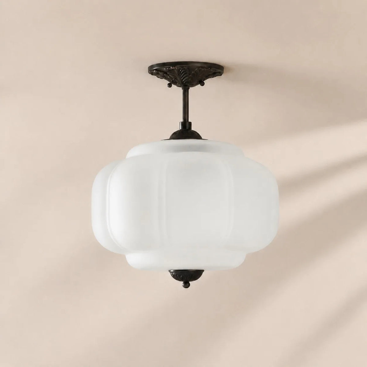 Scalloped Glass Pendant Light