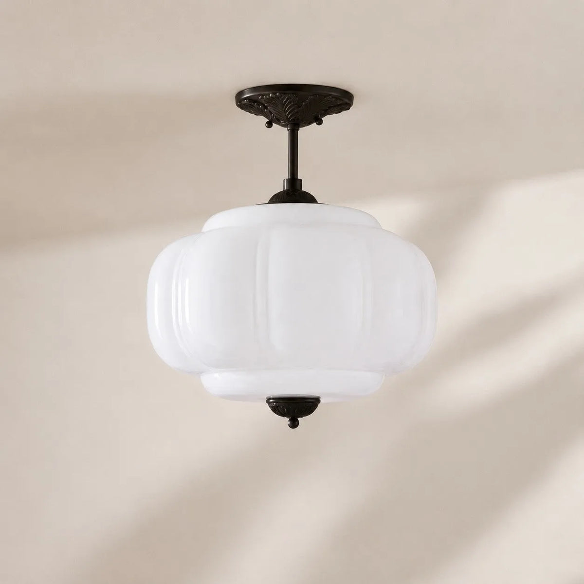 Scalloped Glass Pendant Light
