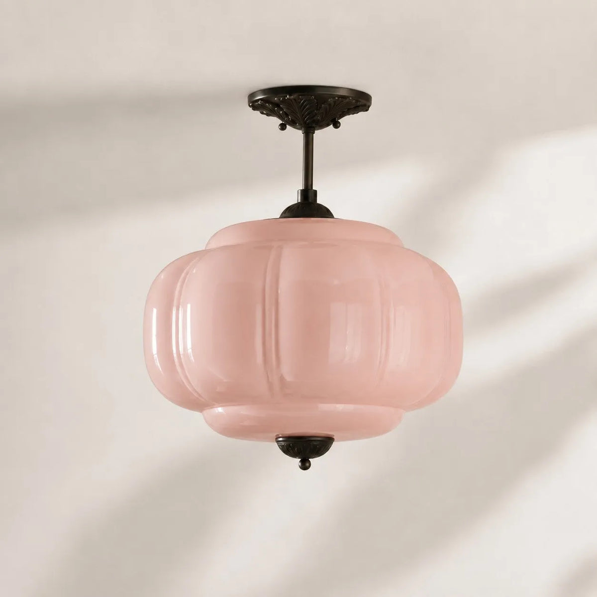 Scalloped Glass Pendant Light
